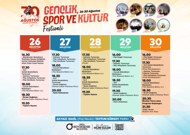 Ordu'da festival başlıyor