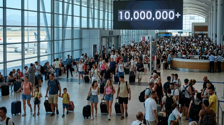 Antalya 10 milyon turist barajını aştı